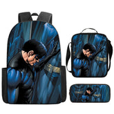 Nightwing Schoolbag Backpack Lunch Bag Pencil Case 3pcs Set Gift for Kids Students